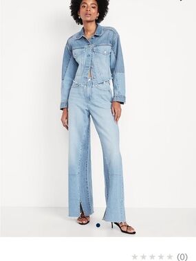 Old Navy  Light Blue Wide-Leg Jeans